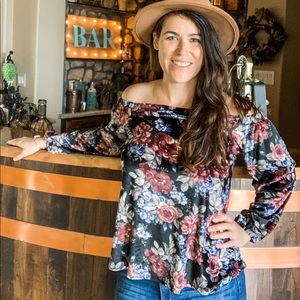 Floral Strapless Top